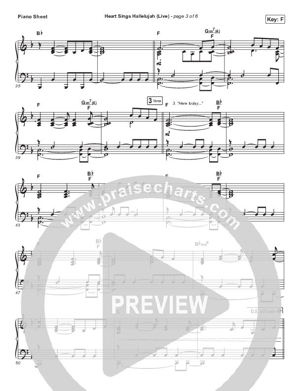 Heart Sings Hallelujah (Live) Piano Sheet (The McClures / Hannah McClure / Paul McClure)