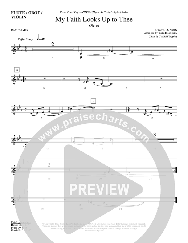 My Faith Looks Up To Thee Flute/Oboe (Todd Billingsley)