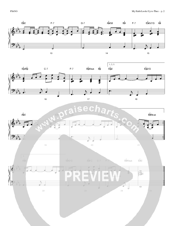 My Faith Looks Up To Thee Piano Sheet (Todd Billingsley)