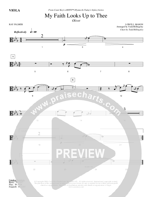 My Faith Looks Up To Thee Viola (Todd Billingsley)