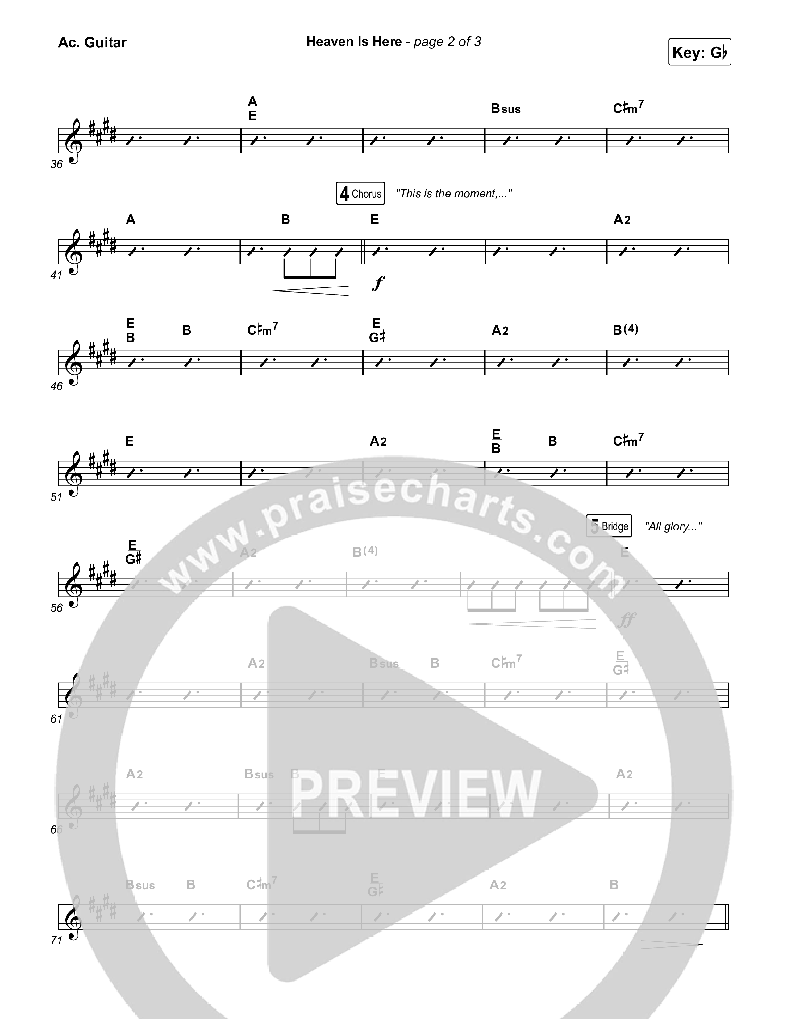 Heaven Is Here (Live) Acoustic Guitar (The McClures / Hannah McClure / Paul McClure)