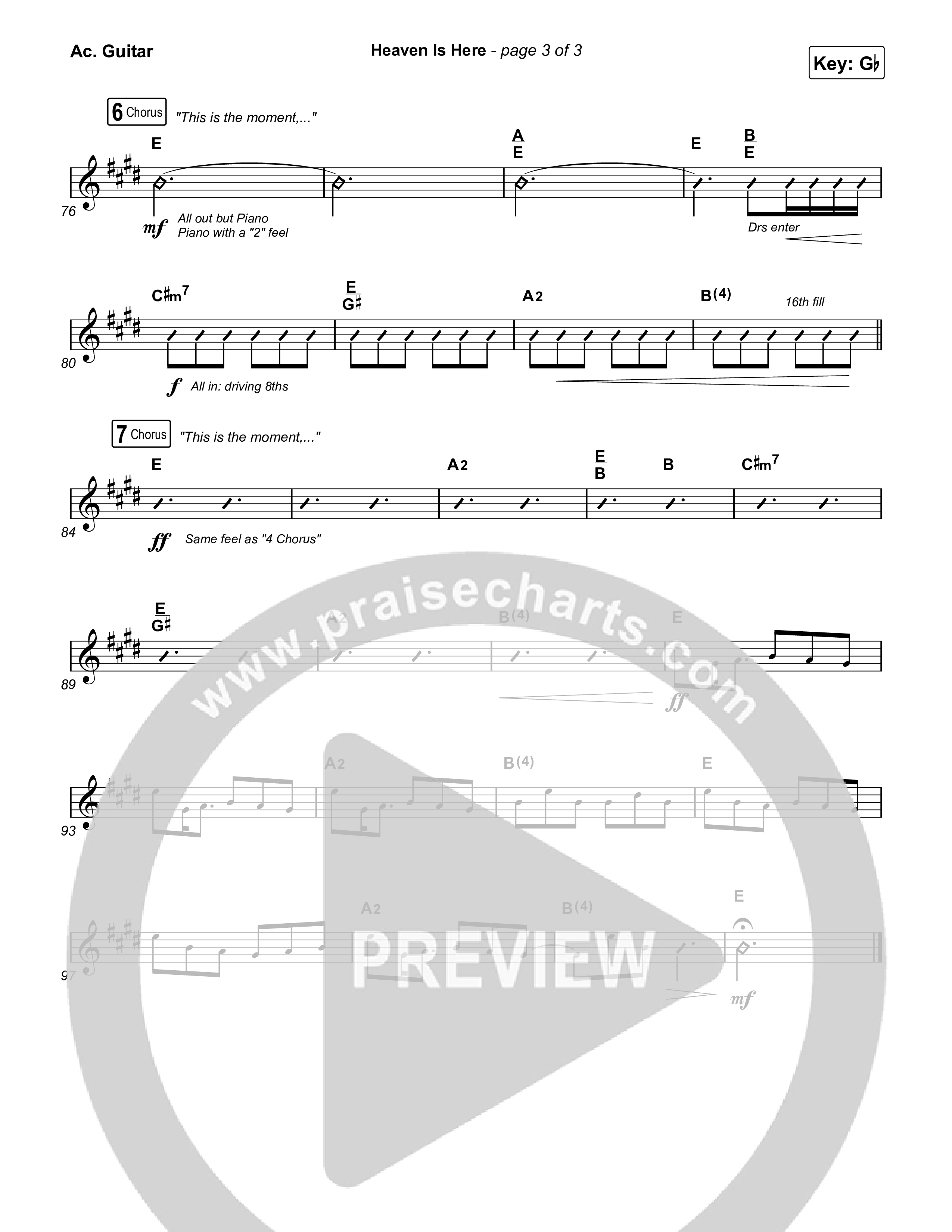 Heaven Is Here (Live) Acoustic Guitar (The McClures / Hannah McClure / Paul McClure)