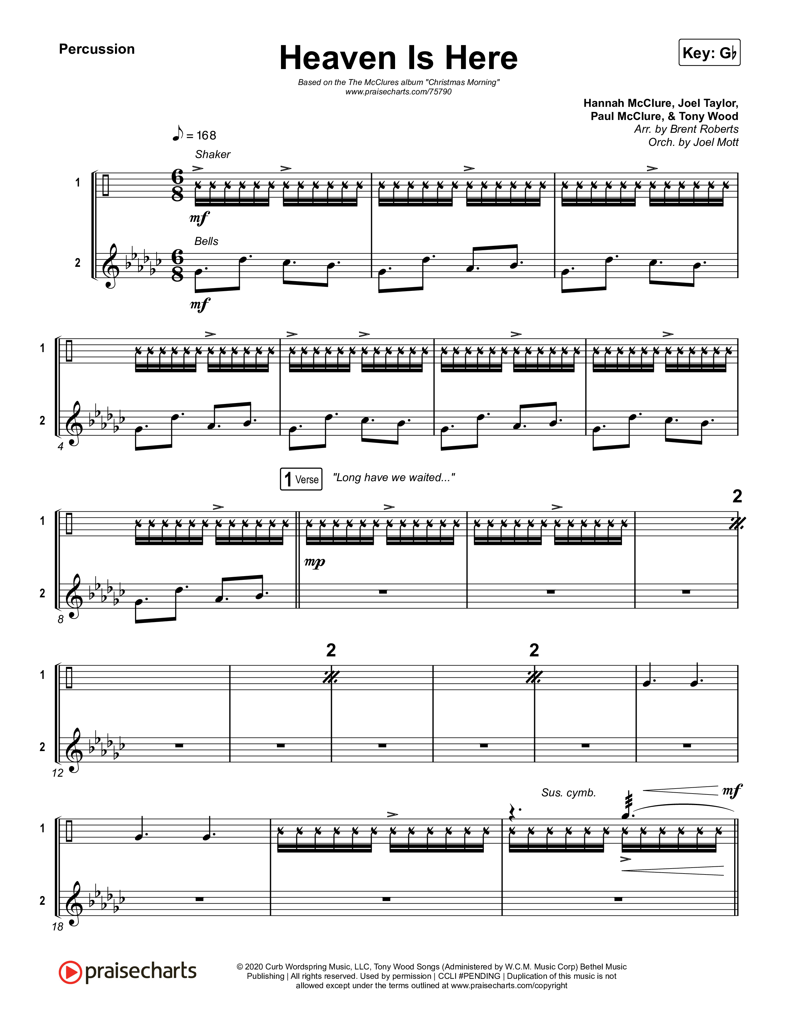 Heaven Is Here (Live) Percussion (The McClures / Hannah McClure / Paul McClure)