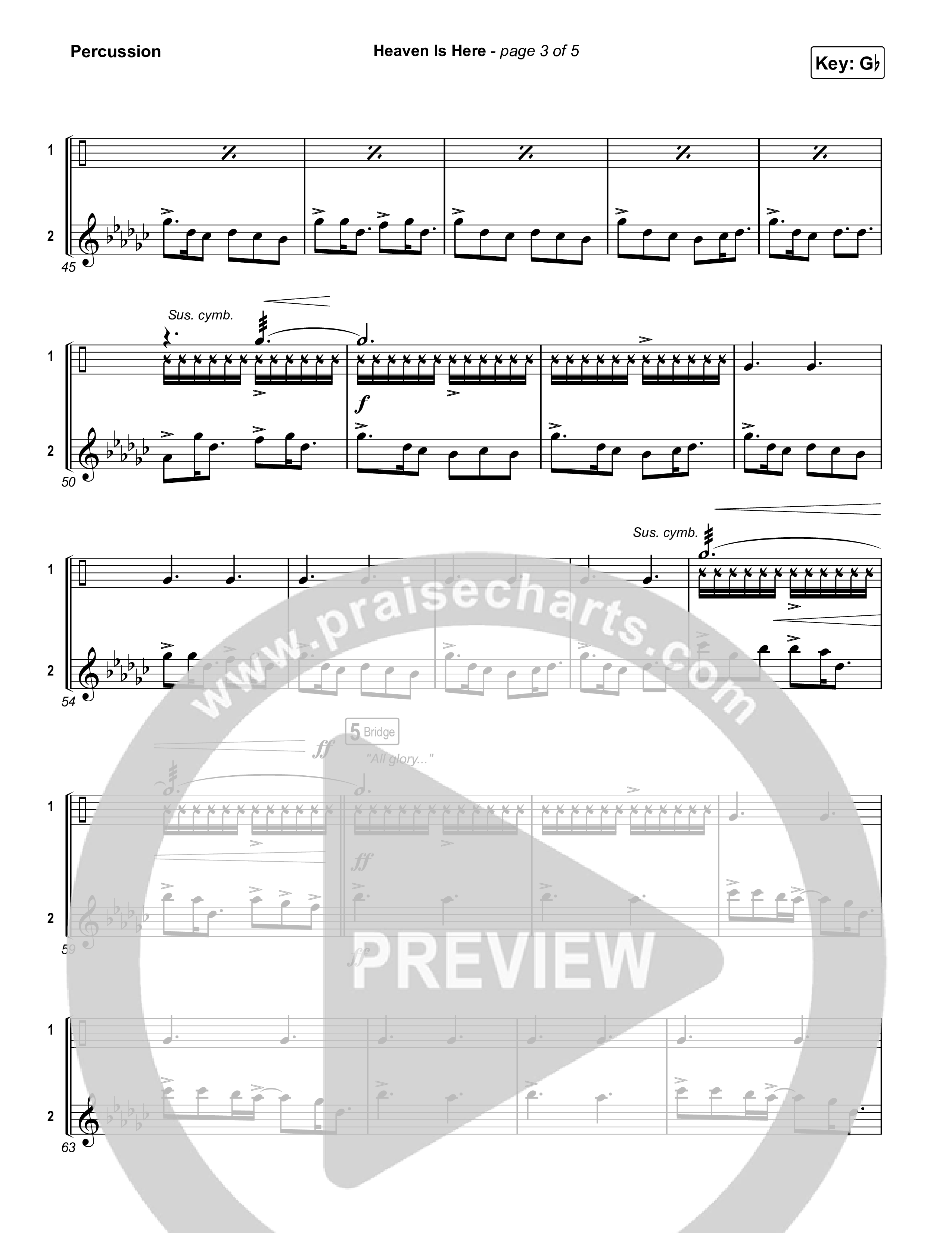 Heaven Is Here (Live) Percussion (The McClures / Hannah McClure / Paul McClure)