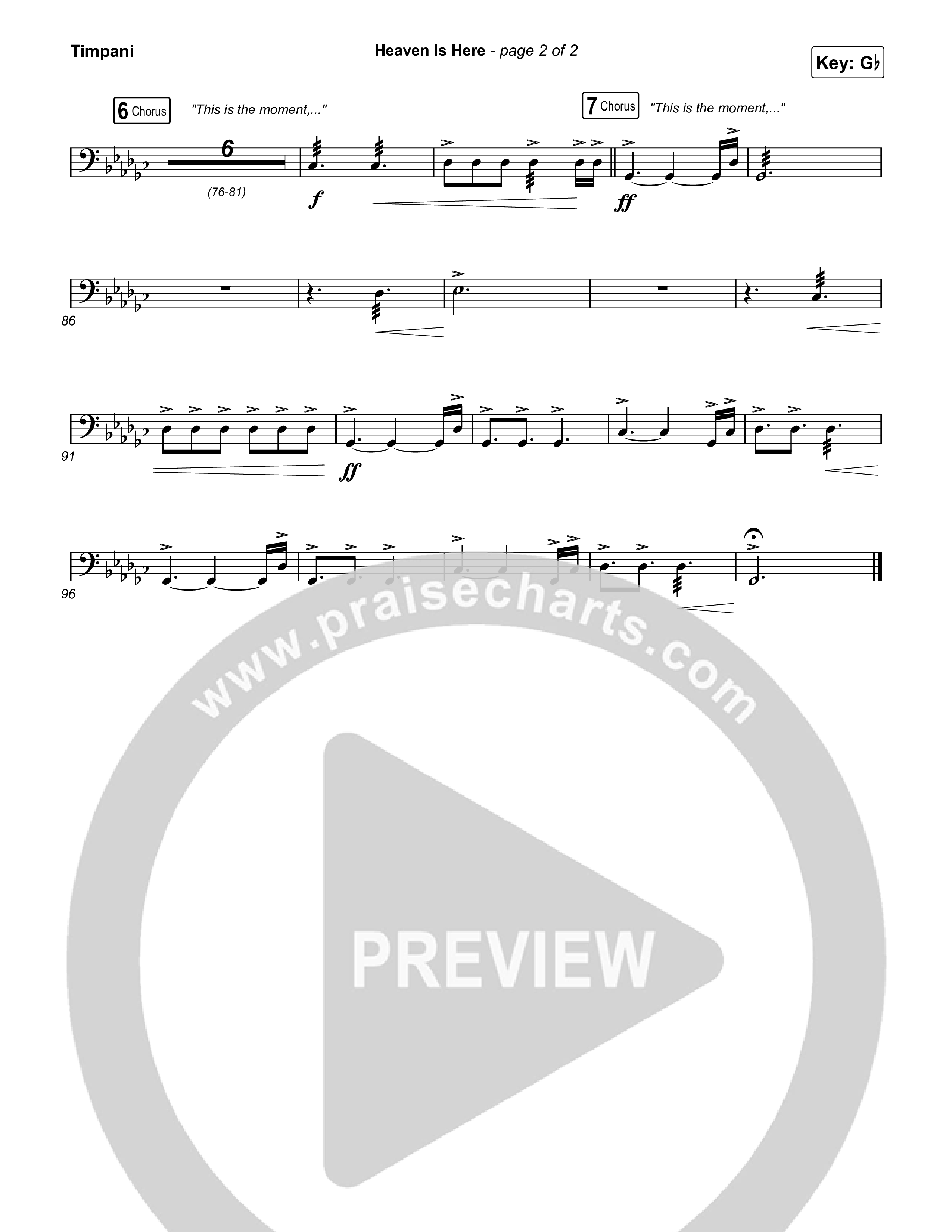 Heaven Is Here (Live) Timpani (The McClures / Hannah McClure / Paul McClure)