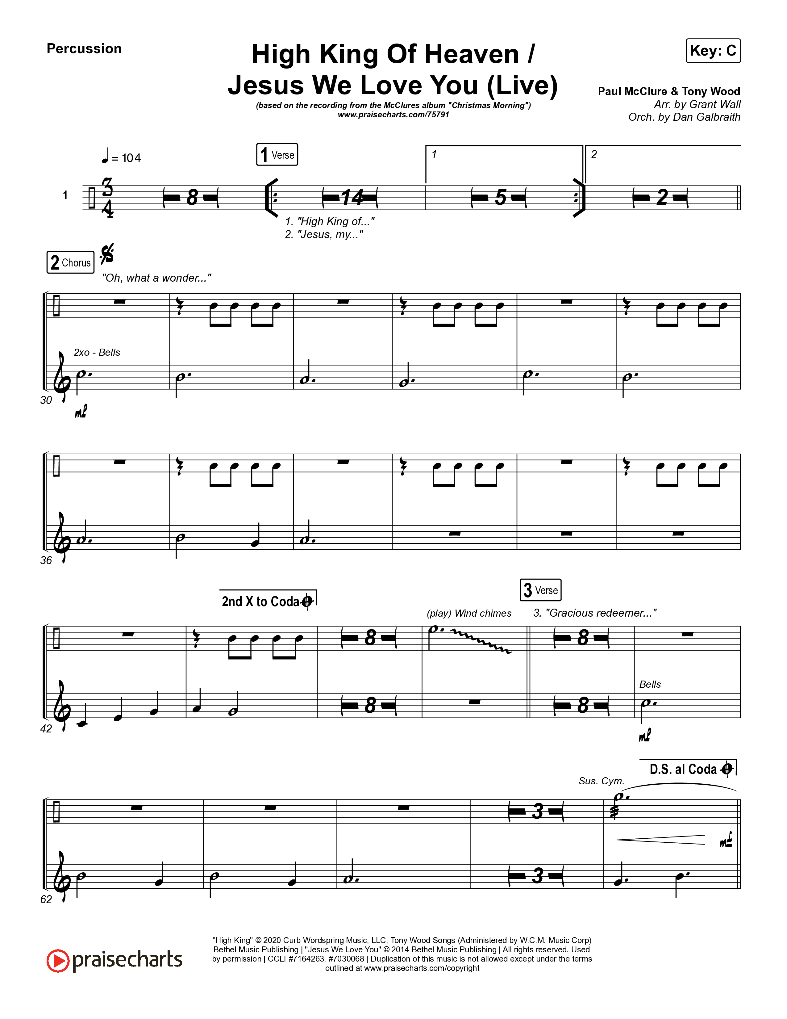 High King Of Heaven / Jesus We Love You (Live) Percussion (The McClures / Hannah McClure / Paul McClure)