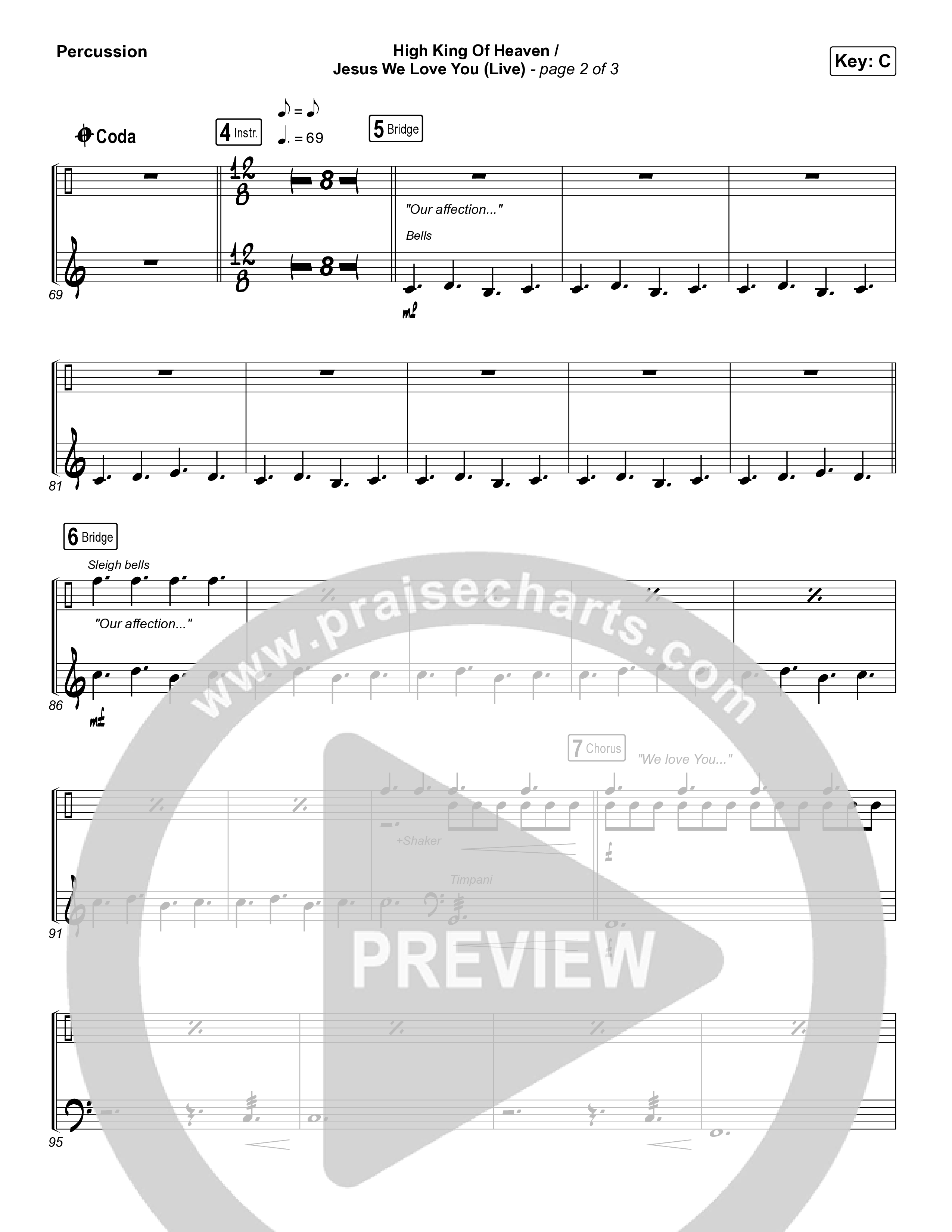 High King Of Heaven / Jesus We Love You (Live) Percussion (The McClures / Hannah McClure / Paul McClure)