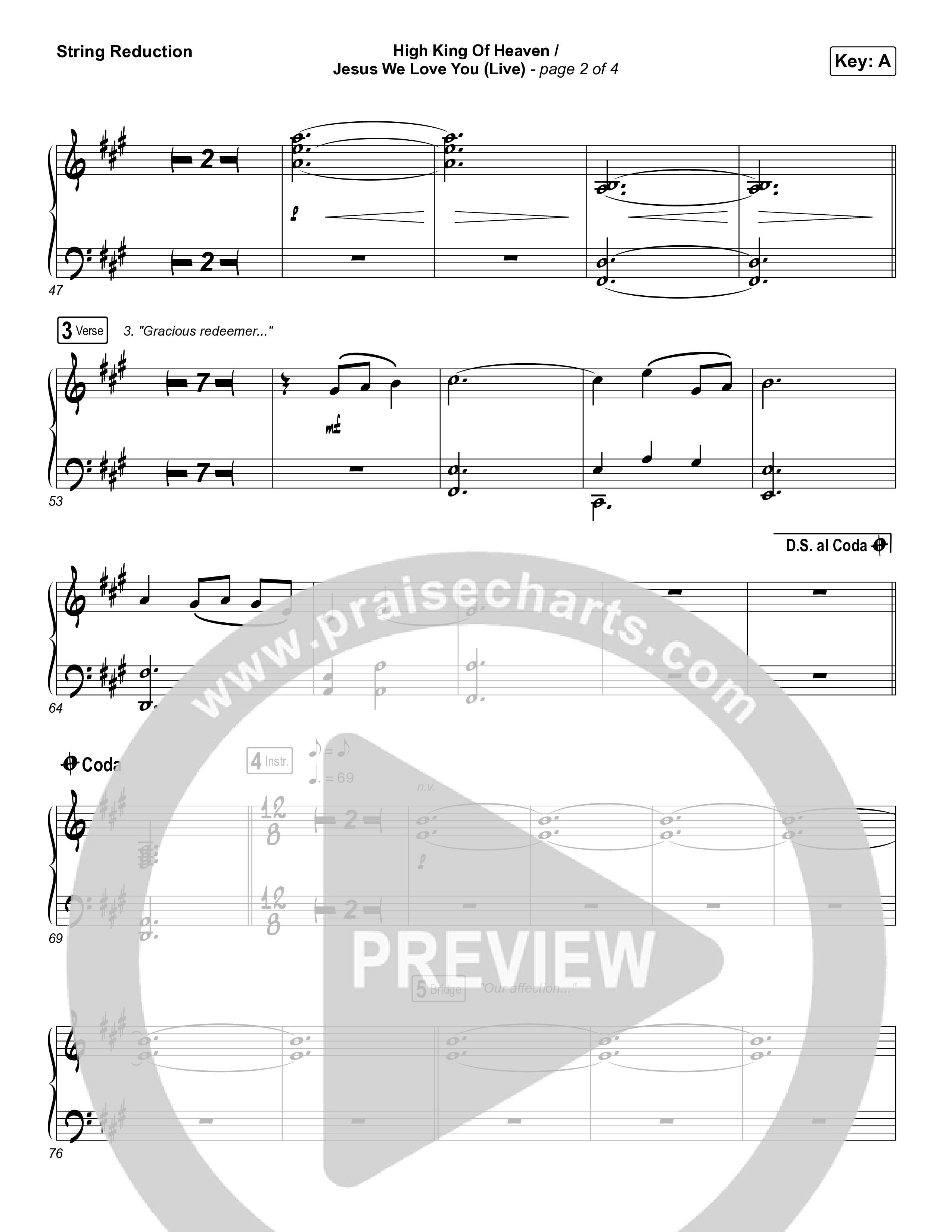 High King Of Heaven / Jesus We Love You (Live) String Reduction (The McClures / Hannah McClure / Paul McClure)