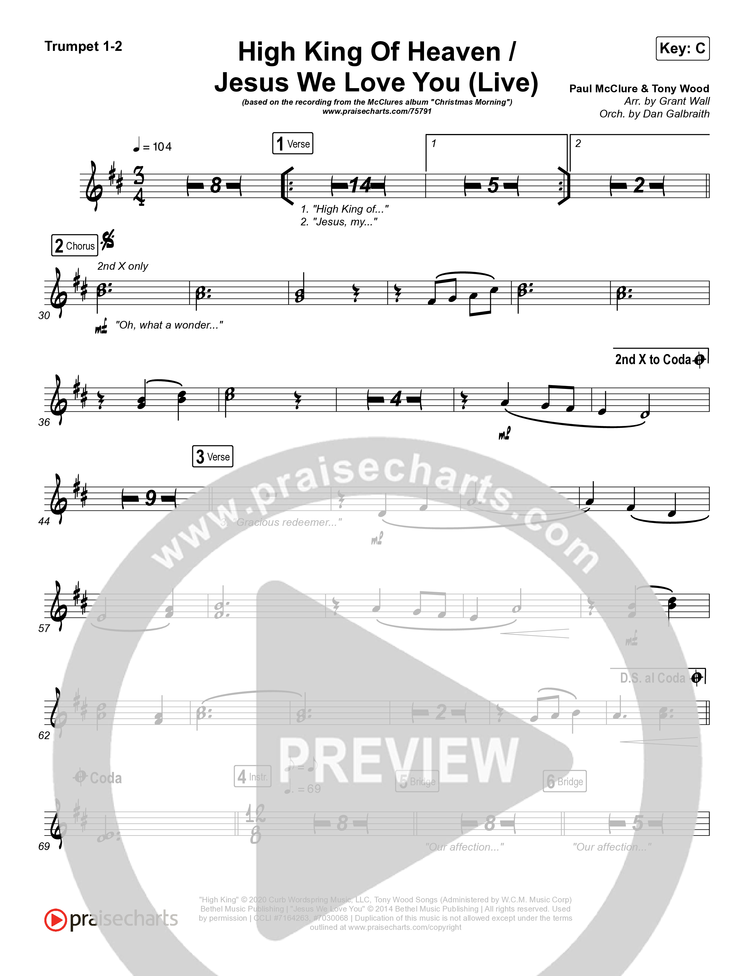 High King Of Heaven / Jesus We Love You (Live) Brass Pack (The McClures / Hannah McClure / Paul McClure)