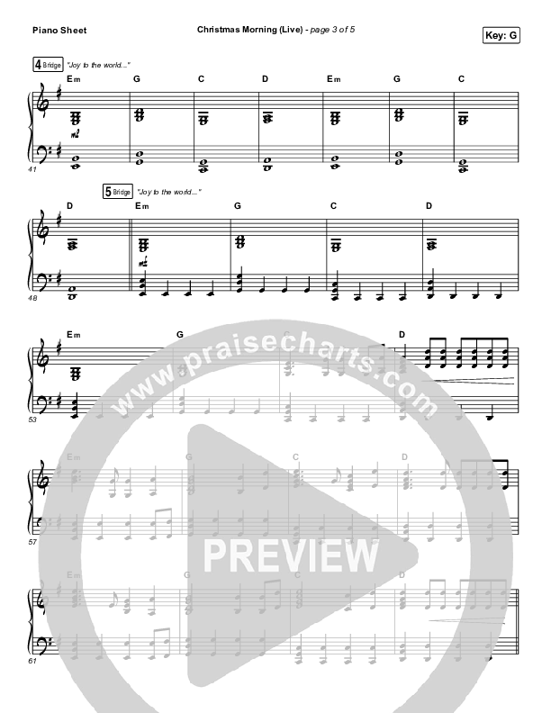 Christmas Morning (Live) Piano Sheet (The McClures / Hannah McClure / Paul McClure)