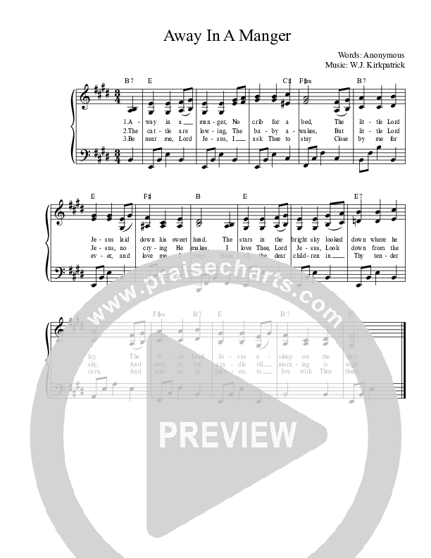 Away In A Manger (2 Melodies) Piano/Vocal (Dennis Prince / Nolene Prince)