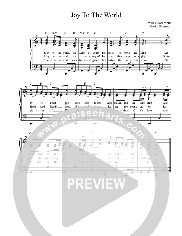 Joy To The World Piano/Vocal (Dennis Prince / Nolene Prince)