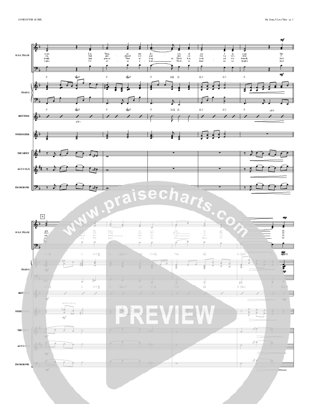 My Jesus I Love Thee Conductor's Score (Todd Billingsley)