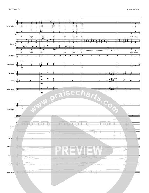 My Jesus I Love Thee Conductor's Score (Todd Billingsley)