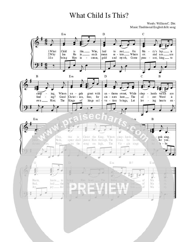 What Child Is This Piano/Vocal (Dennis Prince / Nolene Prince)