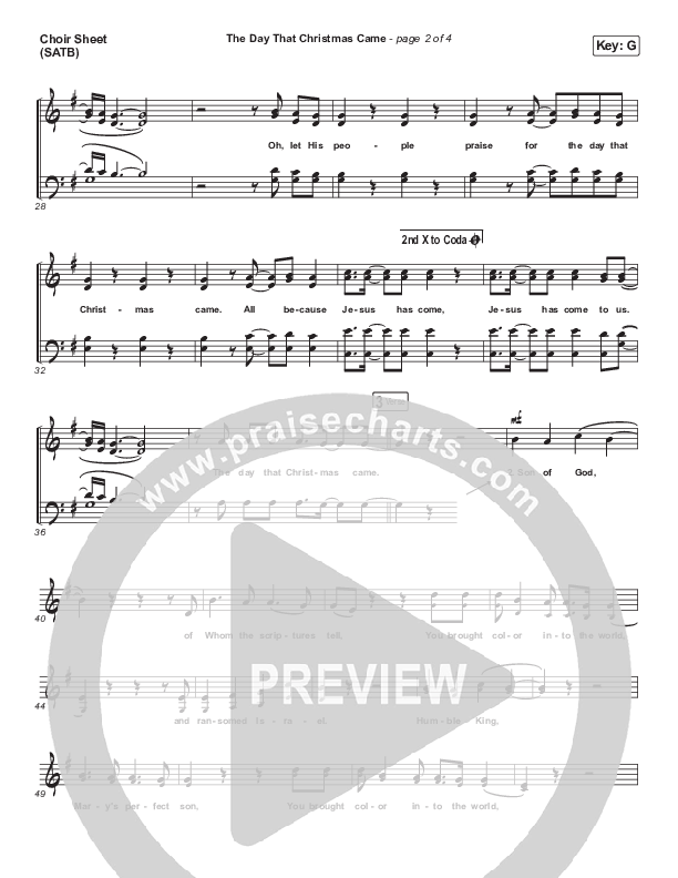 The Day That Christmas Came Choir Sheet (SATB) (Influence Music / Ricky Jackson / Melody Noel / Harvest Worship)