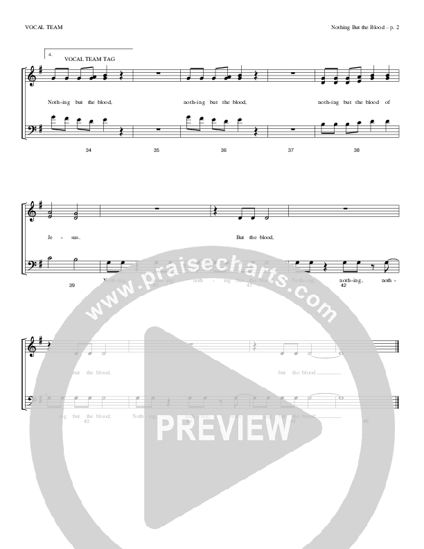 Nothing But The Blood Choir Sheet (Todd Billingsley)