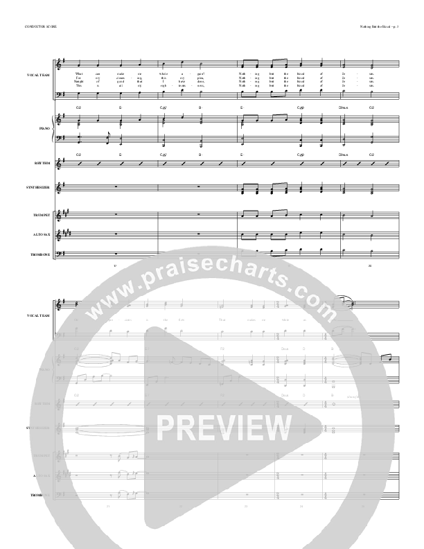 Nothing But The Blood Conductor's Score (Todd Billingsley)