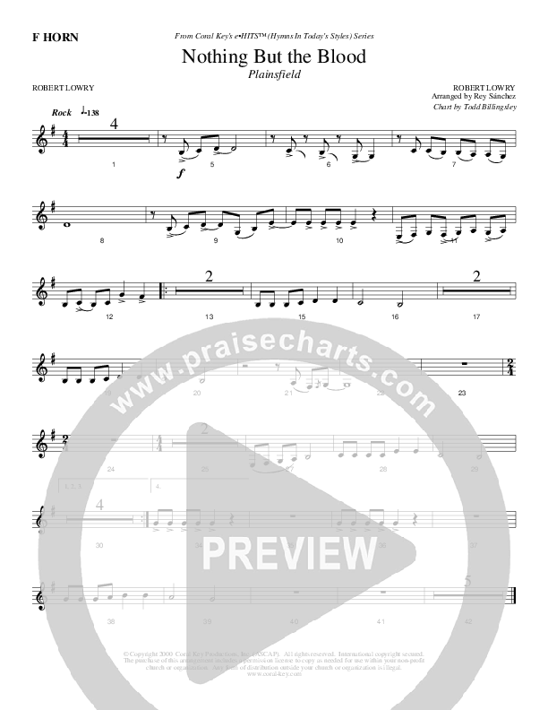 Nothing But The Blood French Horn (Todd Billingsley)