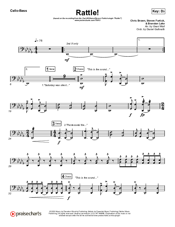 RATTLE! (Zach Williams / Steven Furtick) PraiseCharts