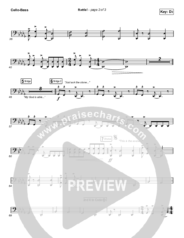 RATTLE! Cello/Bass (Zach Williams / Steven Furtick)