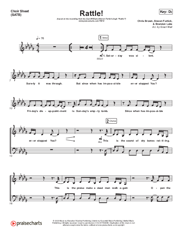 RATTLE! Choir Vocals (SATB) (Zach Williams / Steven Furtick)