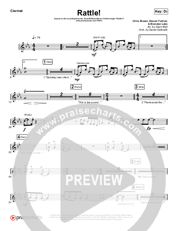 RATTLE! (Zach Williams / Steven Furtick) PraiseCharts