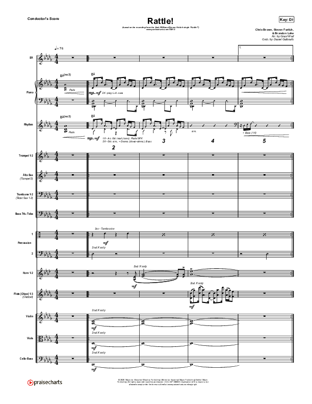 RATTLE! Conductor's Score (Zach Williams / Steven Furtick)