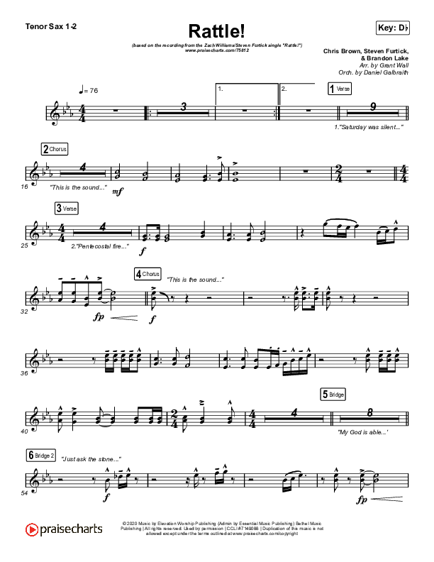 RATTLE! Sax Pack (Zach Williams / Steven Furtick)