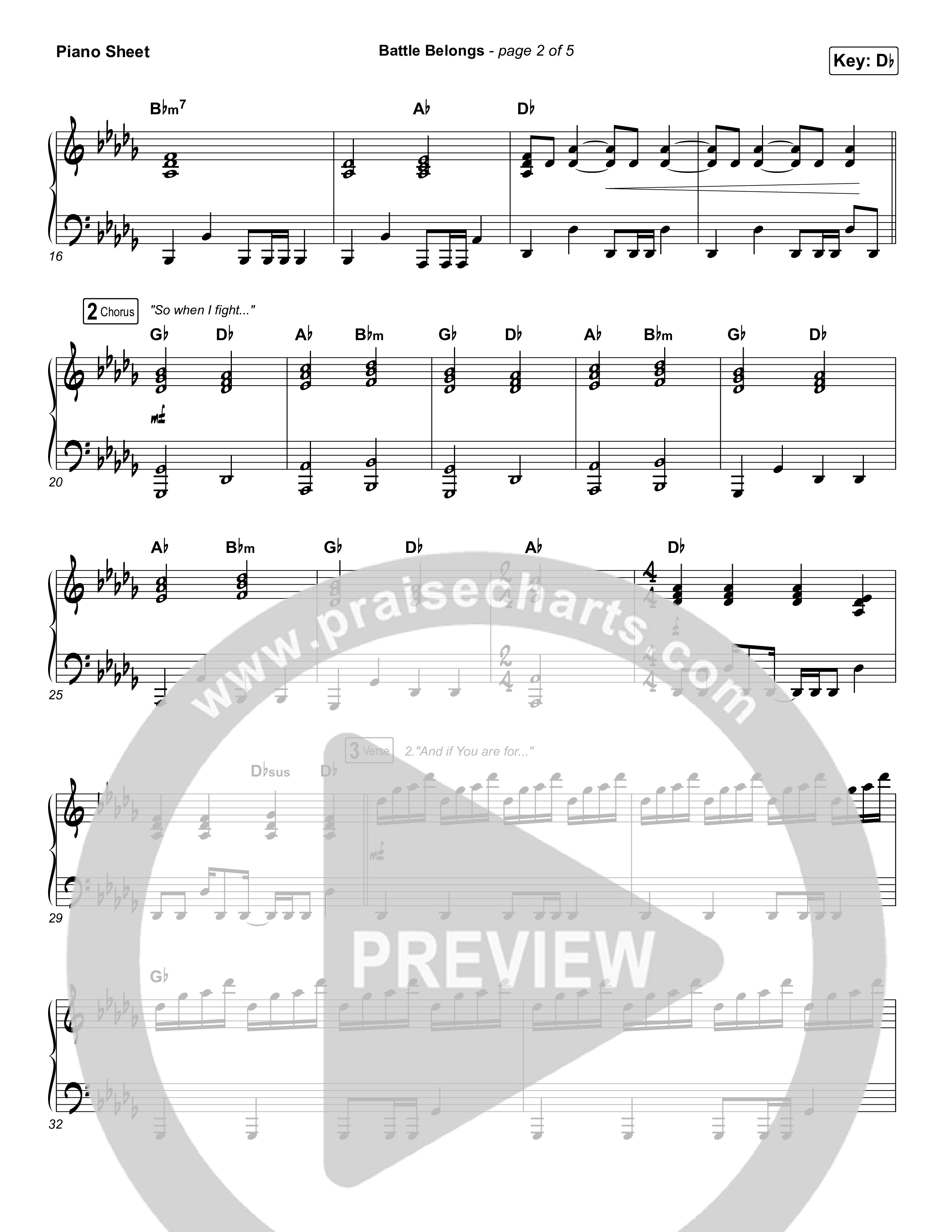 Battle Belongs (Choral Anthem SATB) Piano Sheet (Phil Wickham / Arr. Luke Gambill)