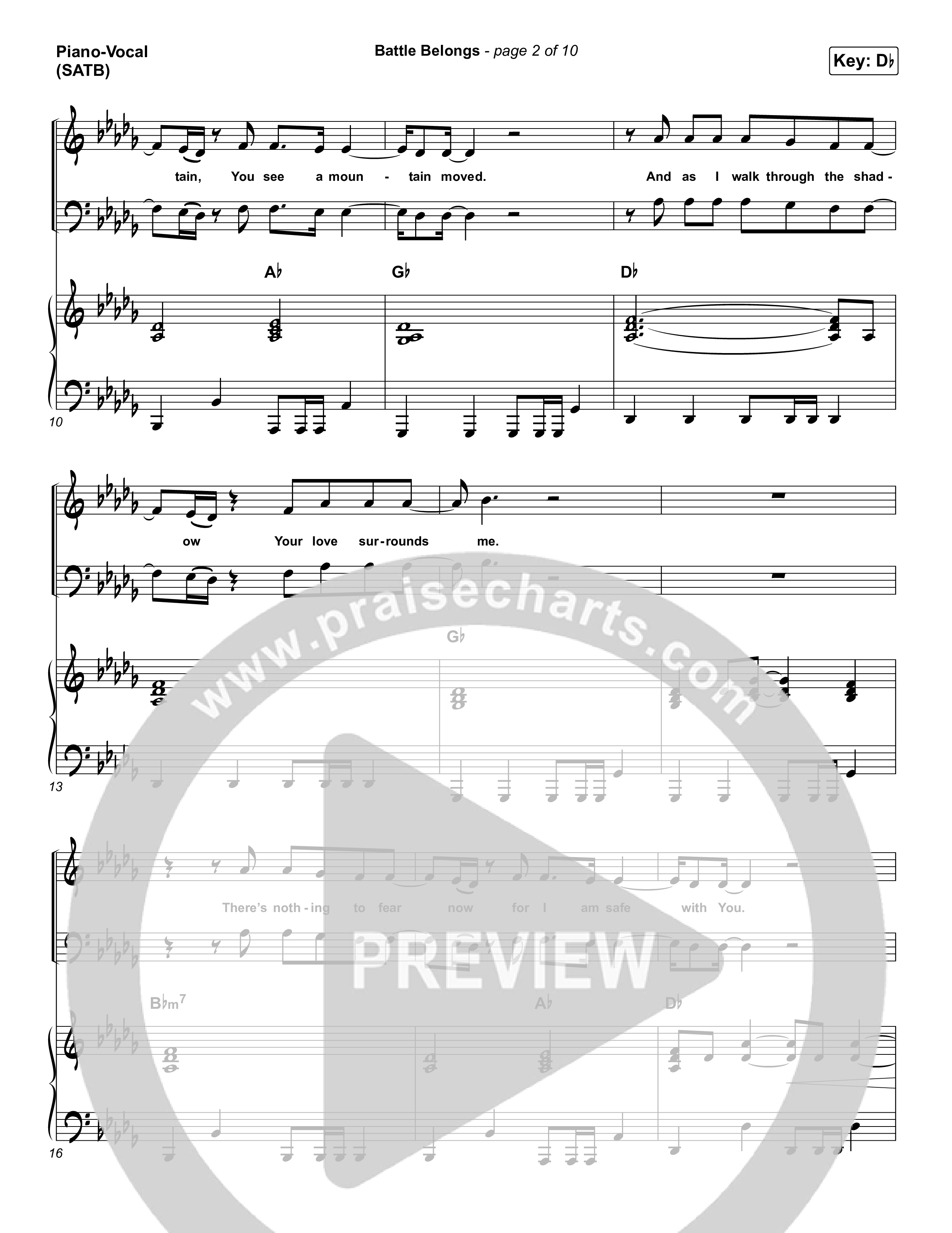 Battle Belongs (Choral Anthem SATB) Piano/Vocal (SATB) (Phil Wickham / Arr. Luke Gambill)