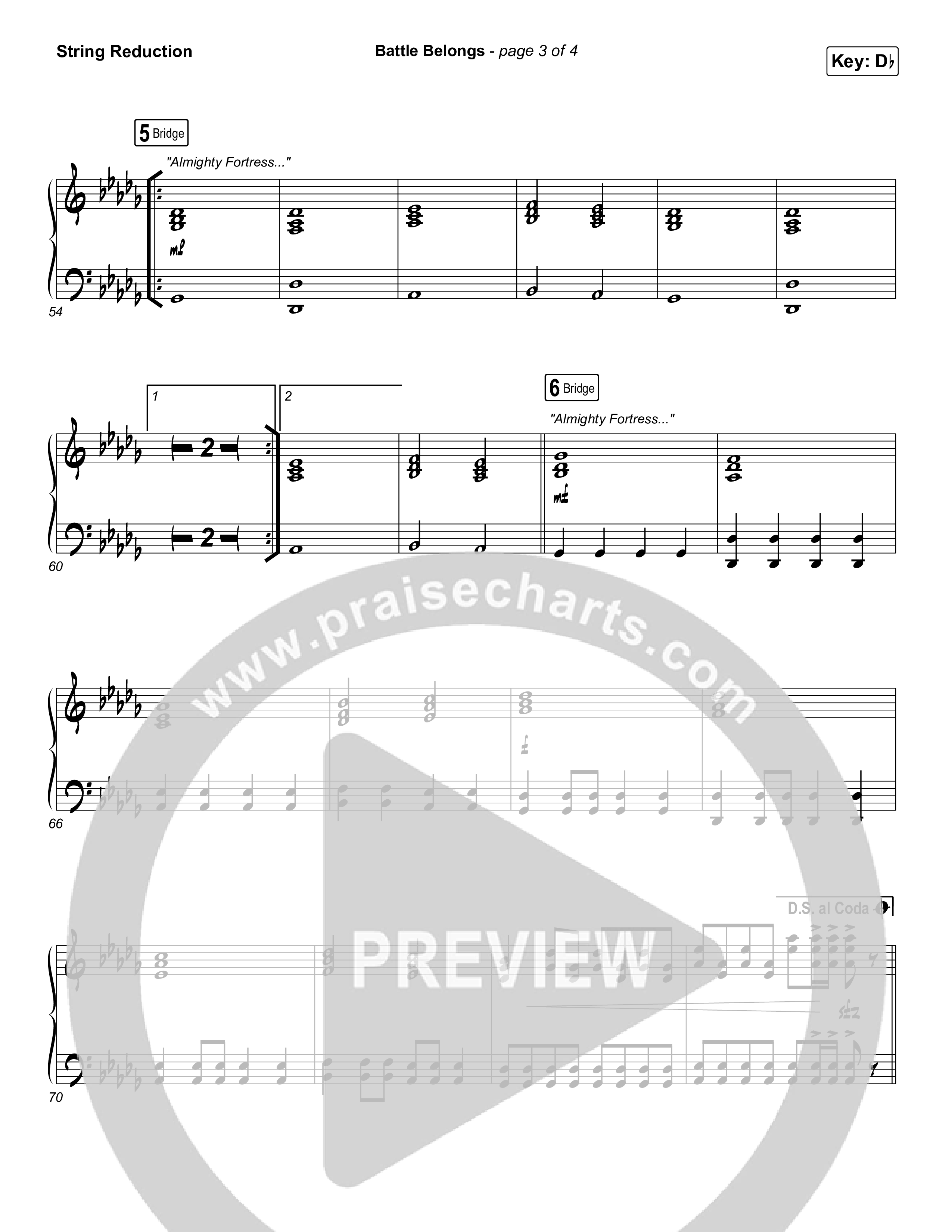 Battle Belongs (Choral Anthem SATB) String Pack (Phil Wickham / Arr. Luke Gambill)