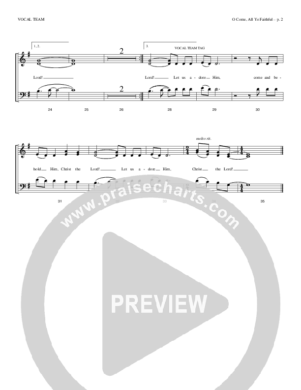 O Come All Ye Faithful Choir Sheet (Todd Billingsley)