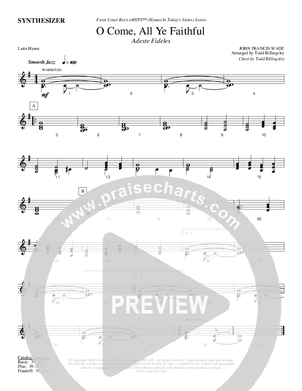 O Come All Ye Faithful Synth (Todd Billingsley)