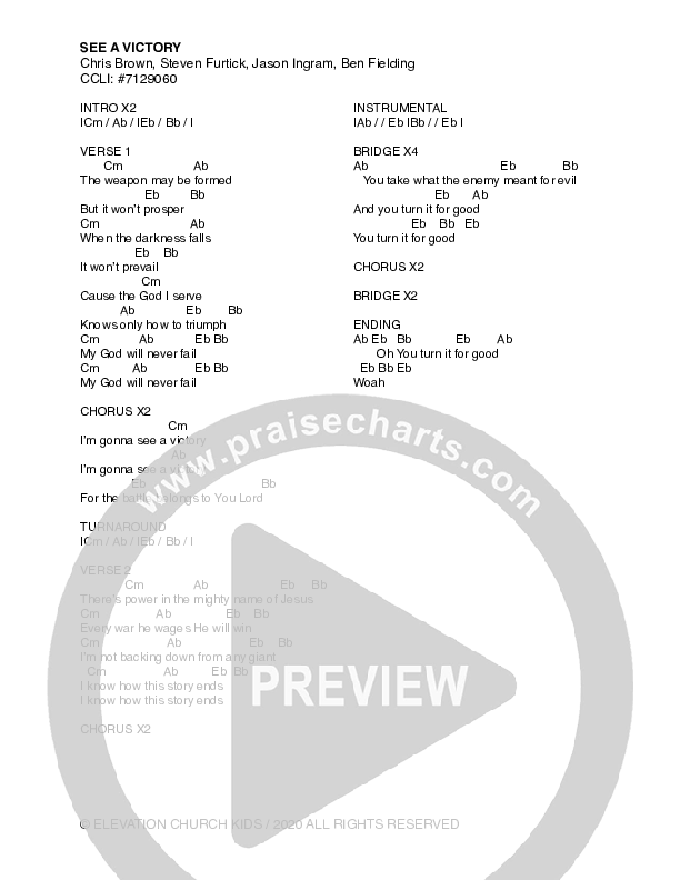 Boundary Line Chord Chart (Elevation Church Kids)