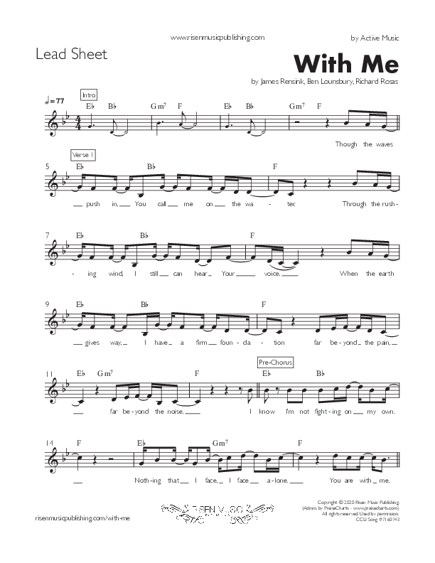 With Me (Single) Lead Sheet (Active Music)