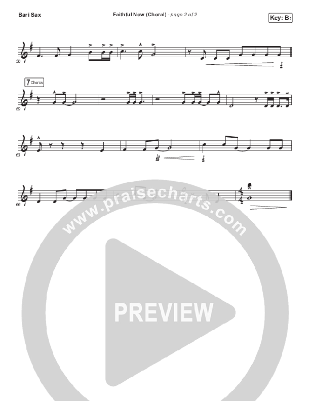 Faithful Now (Choral Anthem SATB) Bari Sax (Vertical Worship / Arr. Luke Gambill)