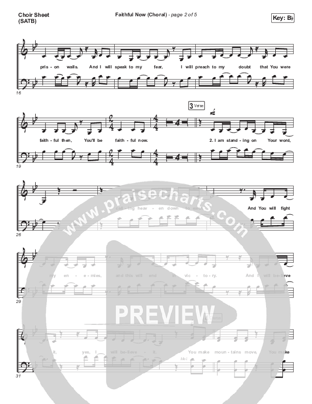 Faithful Now (Choral Anthem SATB) Choir Sheet (SATB) (Vertical Worship / Arr. Luke Gambill)