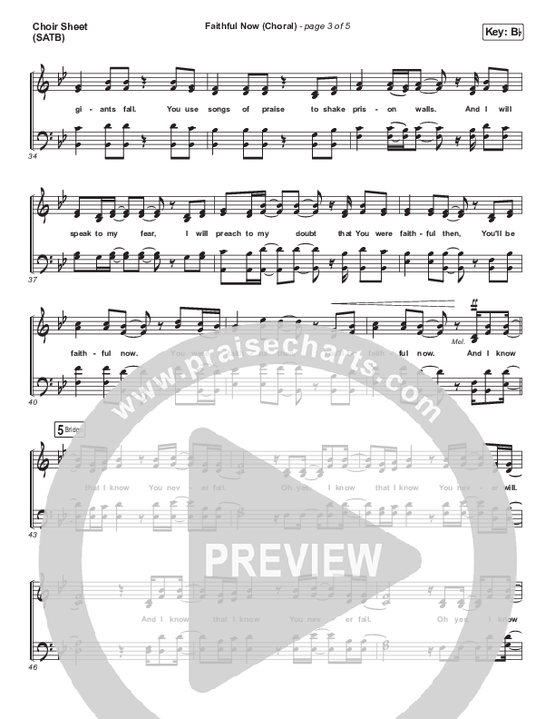 Faithful Now (Choral Anthem SATB) Choir Sheet (SATB) (Vertical Worship / Arr. Luke Gambill)