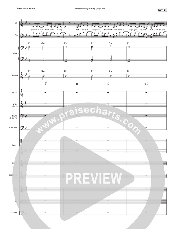 Faithful Now (Choral Anthem SATB) Conductor's Score (Vertical Worship / Arr. Luke Gambill)