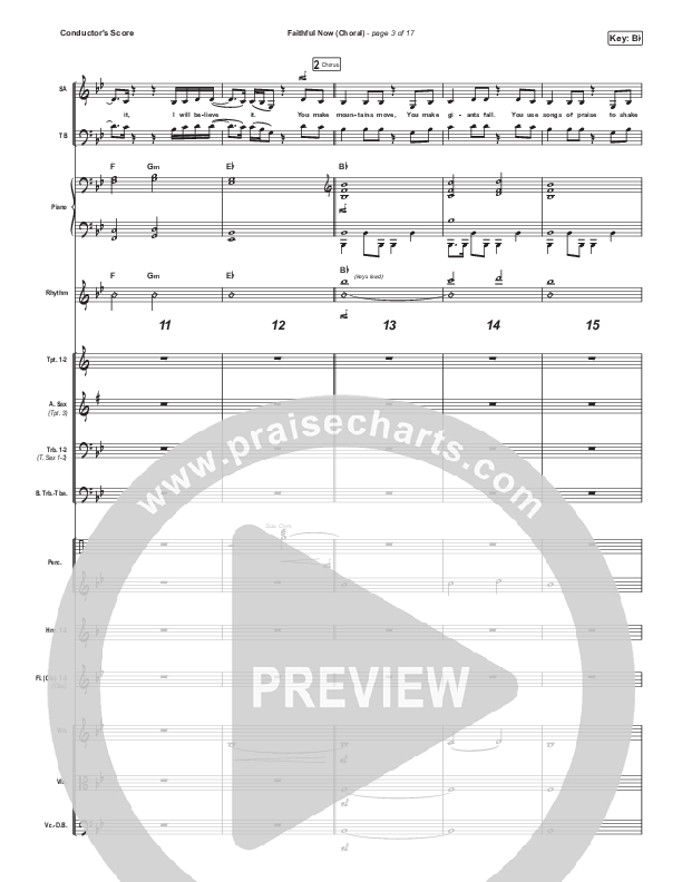 Faithful Now (Choral Anthem SATB) Conductor's Score (Vertical Worship / Arr. Luke Gambill)