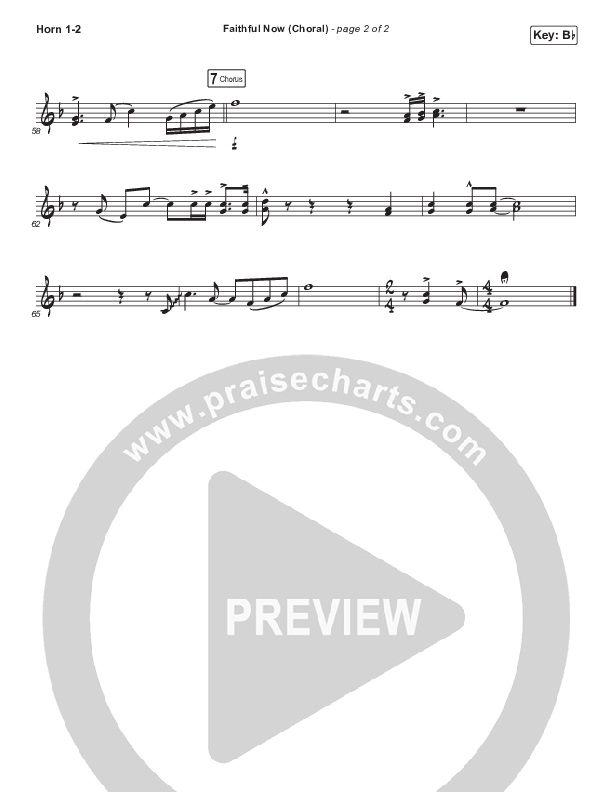 Faithful Now (Choral Anthem SATB) French Horn 1/2 (Vertical Worship / Arr. Luke Gambill)