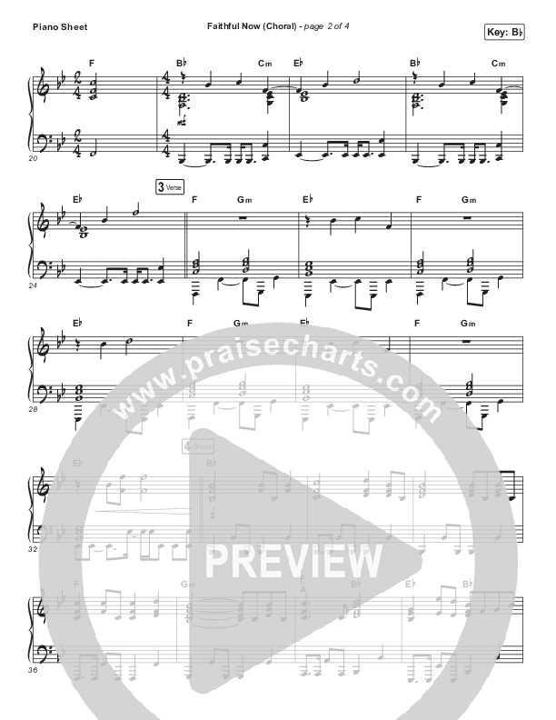 Faithful Now (Choral Anthem SATB) Piano Sheet (Vertical Worship / Arr. Luke Gambill)