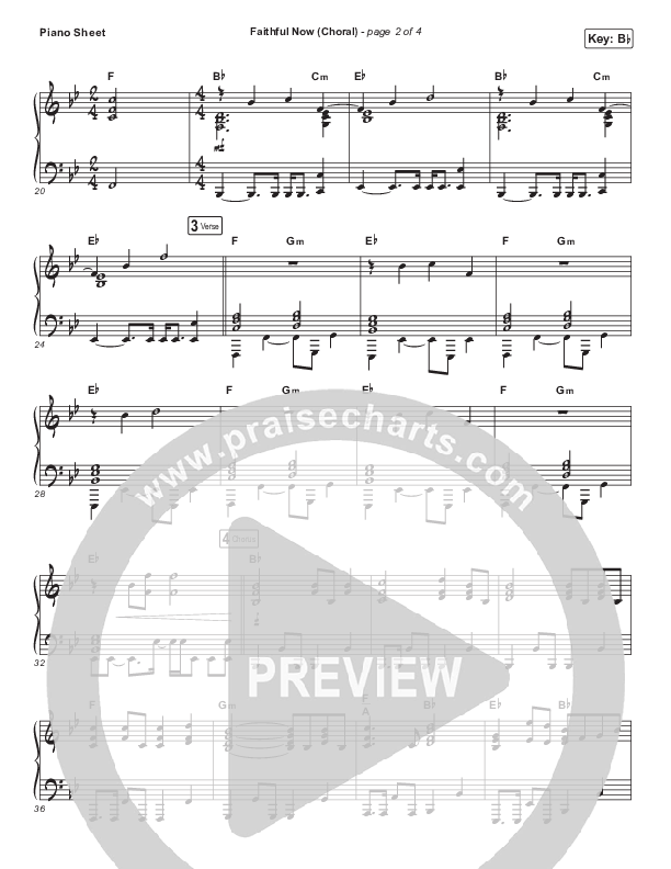 Faithful Now (Choral Anthem SATB) Piano Sheet (Vertical Worship / Arr. Luke Gambill)