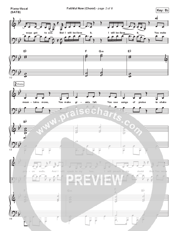 Faithful Now (Choral Anthem SATB) Piano/Vocal (SATB) (Vertical Worship / Arr. Luke Gambill)