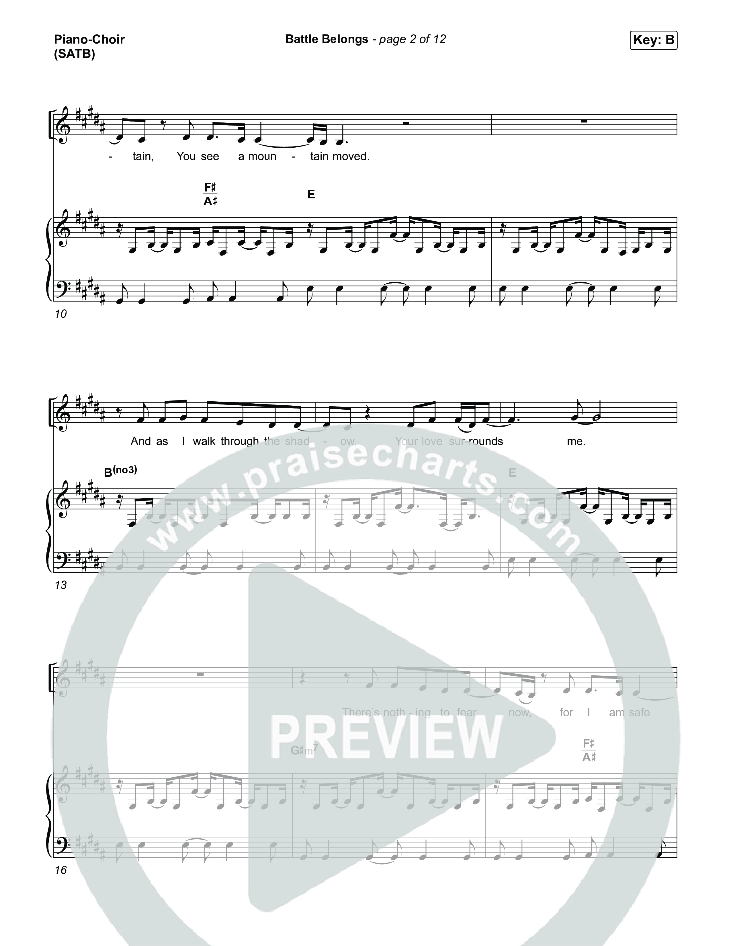 Battle Belongs (Acoustic) Piano/Vocal Pack (Phil Wickham)