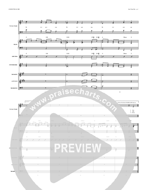 Only Trust Him Conductor's Score (Todd Billingsley)