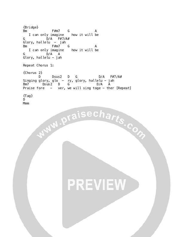 Glory Hallelujah (Christmas) (Live) Chord Chart (REVERE / Thrive Worship)