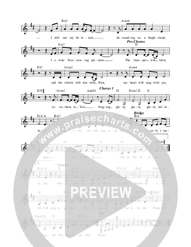 Glory Hallelujah (Christmas) (Live) Lead Sheet (REVERE / Thrive Worship)