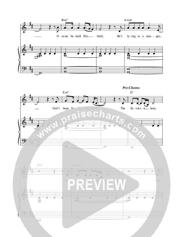 Glory Hallelujah (Christmas) (Live) Lead & Piano (REVERE / Thrive Worship)